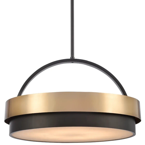 Lampa nad stół Coburg P06753BR Cosmolight wisząca art.deco mosiądz czarny
