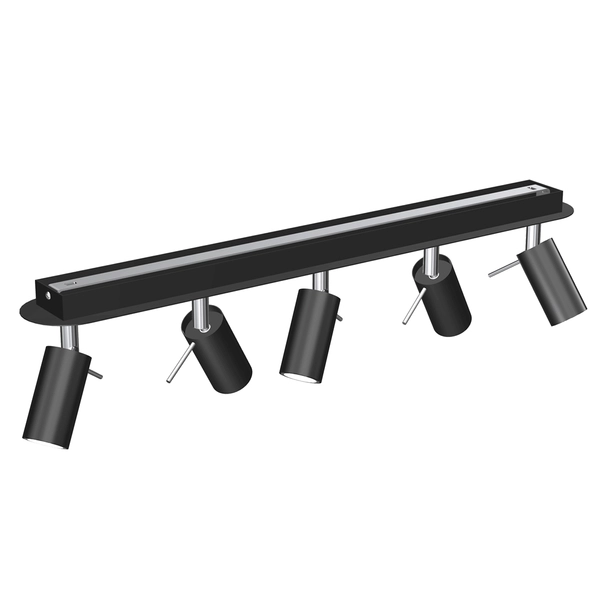 Sufitowa lampa nowoczesna Preston do garderoby czarna