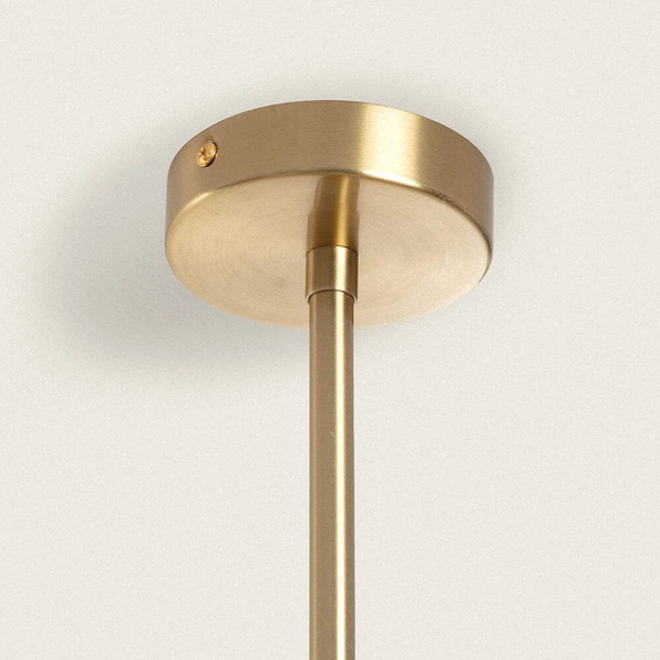 Szklana lampa wisząca Gambino ABR-ZWZL-10XE27 Abruzzo molekuły biały złoty