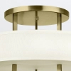 Sufitowa lampa do salonu Hampton HK-HAMPTON-SF-BB okrągła mosiądz