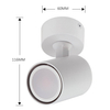 Spot LAMPA sufitowa SNOW LP-731/1W WH Light Prestige regulowana OPRAWA reflektorek metalowa tuba biała