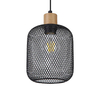 Metalowy zwis ażurowy Grendel 3131 czarna lampa wisząca do sypialni