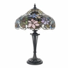 Witrażowa lampa stojąca Sullivan 64327 Interiors Tiffany kwiaty brąz kolorowa