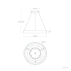 Lampa wisząca ring Utito ABR-LWOR-UTTIO LED 50W 2700-6500K biała drewniana