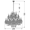 Lampa wisząca MARIA TERESA 30-94622 świecznikowa pałacowy kryształki złote