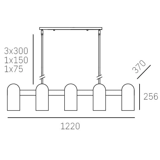 Wielopunktowa lampa wisząca Seoul p10742bk Cosmolight metal szkło czarna biała