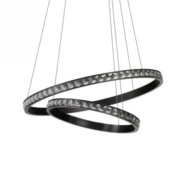 Ringowa lampa wisząca nowoczesna nad stół  AZALEA LED 41W 3000K  AZ6773 czarna aluminiowa