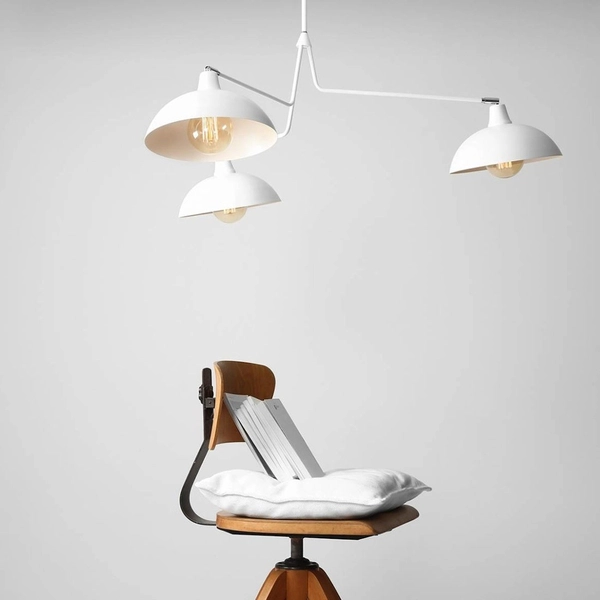 Nowoczesna lampa sufitowa ESPACE 1036E Aldex regulowane wysięgniki białe