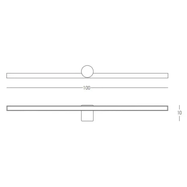Naścienna lampa nad lustro 22126 LED 21W 3000K do łazienki IP54 czarny