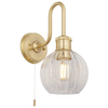 Kulista lampa ścienna L&-195507 Light& ball szklana złota przezroczysta