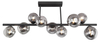 Sufitowa lampa molekułowa Riha 56133-9D szklane klosze czarne przydymione