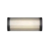 Ścienny kinkiet do ogrodu GARDENIA czarny W0465 LED 12W 3000K IP65 ryflowany