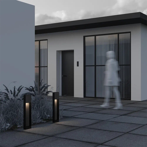 Zewnętrzne lampa stojąca Porte O481FL-L7B3K LED 7W 3000K IP54 czarny