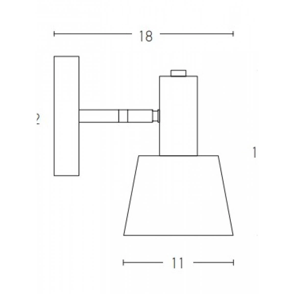 Regulowana lampa ścienna 20218 na korytarz biała złota