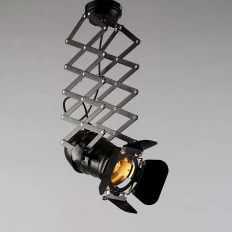 Reflektor LAMPA sufitowa CGRSCHARMONY COPEL studyjna OPRAWA na harmonijce nożycowa czarna