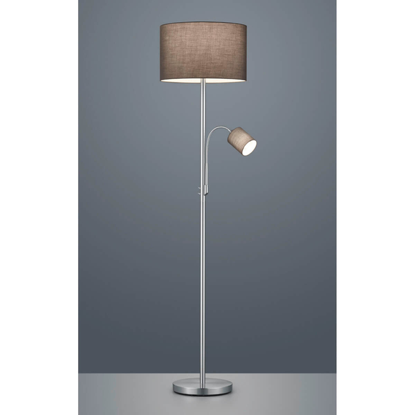 Lampa podłogowa stojąca HOTEL 403900211 Trio do sypialni popielaty srebrny