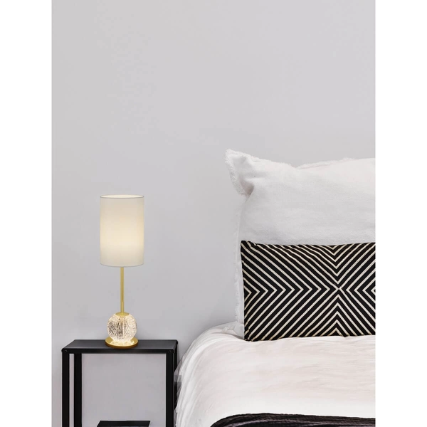 Nocna lampa tuba BRILLE LE42694 LED 13W złoty biały przezroczysty