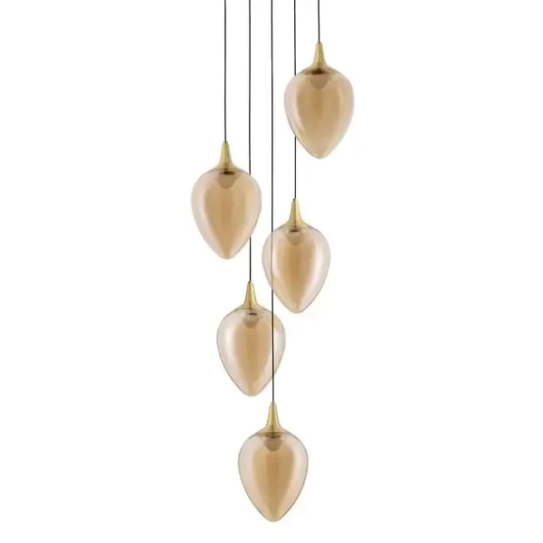 Nowoczesna lampa sufitowa VAZENDO LE45120 LED 30W 3000K złoty czarny