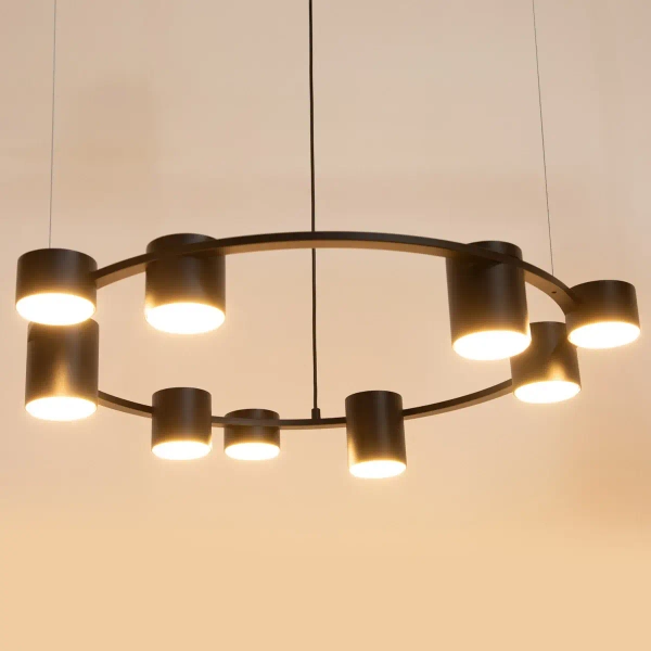 Lampa wisząca do sypialni Kodo 9 41338 zwis ring czarny