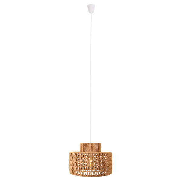 Lampa wisząca Raffle P0587 Maxlight boho pleciona do salonu eko biała