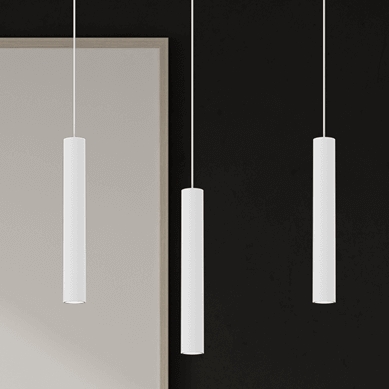 Wisząca lampa Hudson MLP8799 metalowa kaskada loft biała