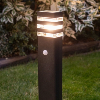 Słupek do ogrodu Rio 9097 prostokątny outdoor z czujnikiem ruchu