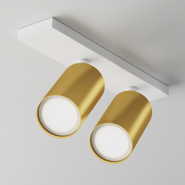Regulowana lampa sufitowa Focus S C051CL-U-2WMG Maytoni biała złota