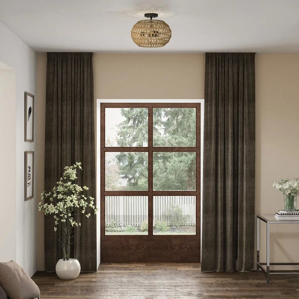 Lampa sufitowa do sypialni Casablanca QZ-CASABLANCA-3SF-PBZ brązowy