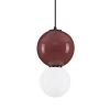 Szklana lampa wisząca JORELIA LE45251 LED 6W 3000K kulista czerwona biała