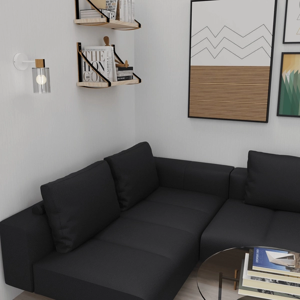 Lampa ścienna Madera MLP8553 loftowa biała drewniana