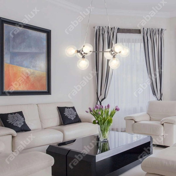 LAMPA wisząca BRIELLA 2624 Rabalux szklana OPRAWA zwis kule balls molekuły przezroczyste