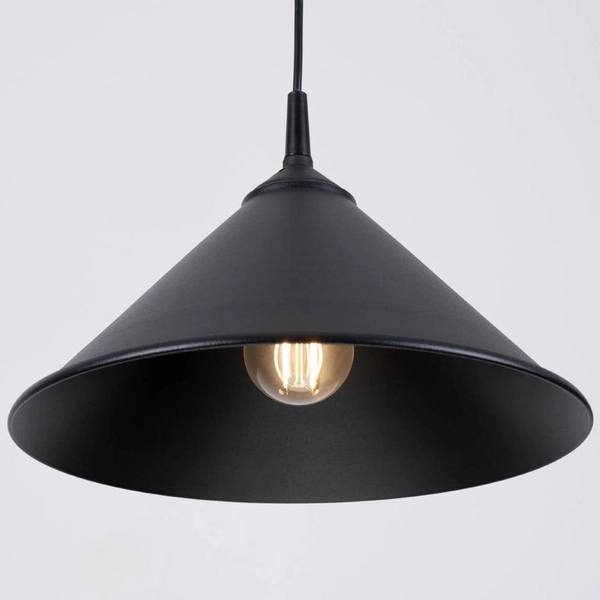 Lampa zwisająca do sypialni Zuma SL.1326 stożkowa trójkąt czarna
