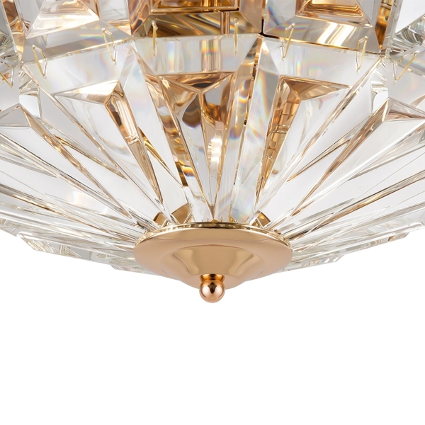 Kryształowy plafon Facet MOD094CL-04G Maytoni pałacowy do salonu złoty