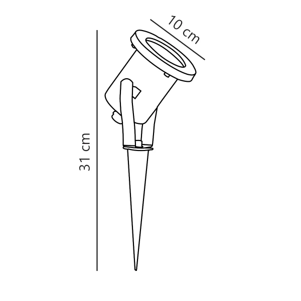 Regulowany reflektor wbijany do ogrodu Taurus 77029934 IP54 srebrny