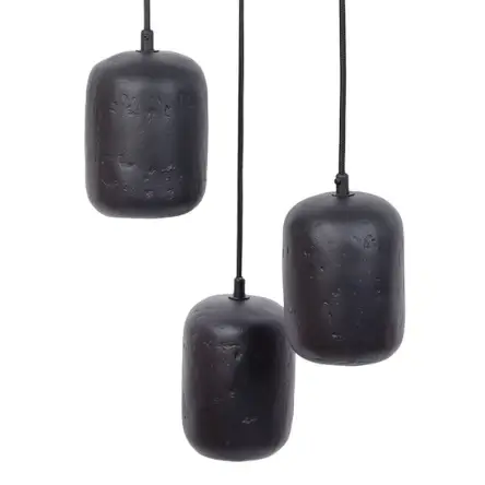 Nowoczesna wisząca lampa nad stół Olo 3 41412 ceramiczna kule czarne