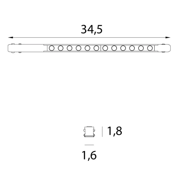 Szynowa lampa sufitowa magnetyczna M0053N LED 11,6W 3000K czarna