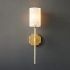 Ścienny kinkiet DARLING ST-9501W GOLD z abażurem złoty biały
