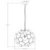 Lampa wisząca kula Hannelore 10423/40/30 metal czarna