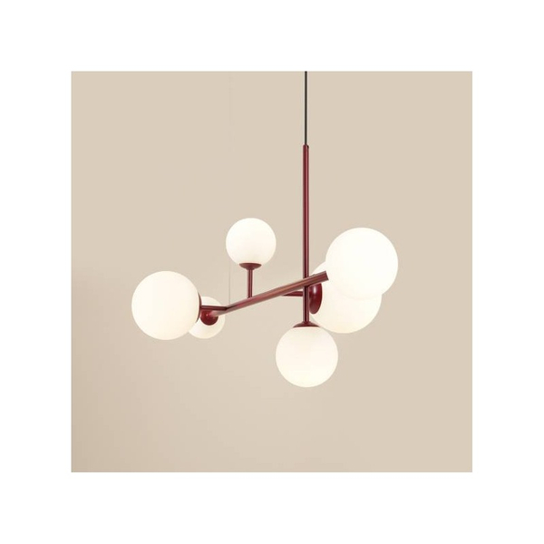 Lampa wisząca Dione 1092K15 nowoczesna balls czerwona