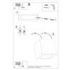 Betonowy kinkiet salonowy SL.0991 szara kostka lampa ścienna