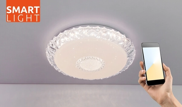 Sufitowa lampa glamour Eddie 48 413-40SH LED 40W 2700-6500K biała