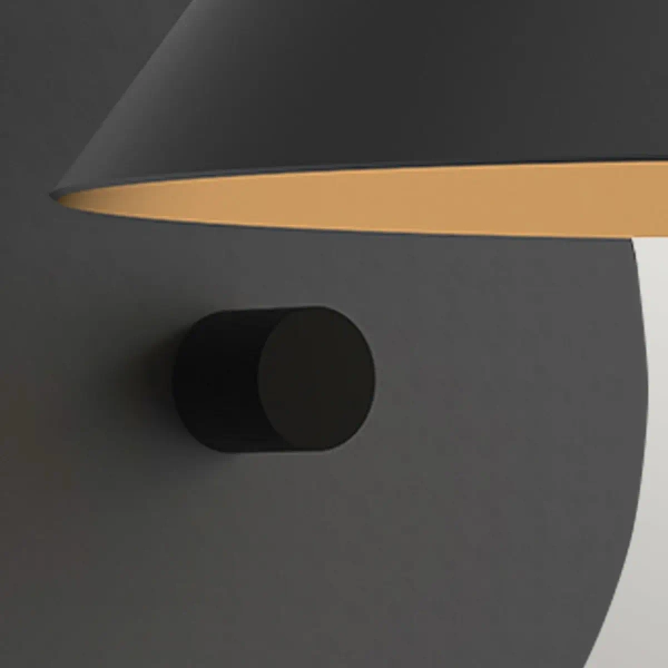 Ścienny kinkiet z włącznikiem Remyck ALM-REMYCK-1WB-BK stożek czarny