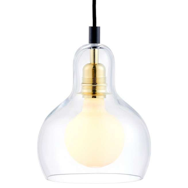 Wisząca LAMPA loftowa LONGIS 10876405 Kaspa skandynawska OPRAWA szklany ZWIS kaskada złota przezroczysta czarna