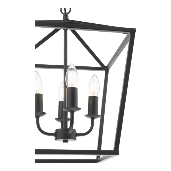 Łańcuchowa wisząca lampa Fionn FIO0422 metalowa vintage czarna