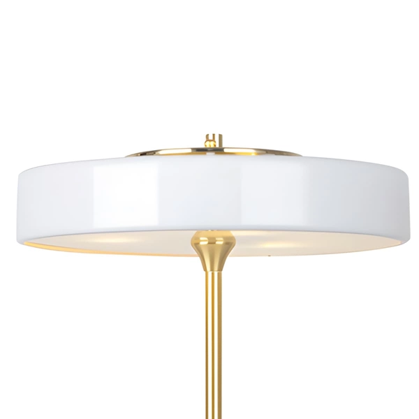 Stojąca LAMPA stołowa CG2000 WH COPEL gabinetowa LAMPKA biurkowa okrągła Art Deco klasyczna złota biała