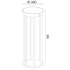 Stojący słupek Jackson 15812/02/30 LED 2W 2850-3150K z czujnikiem IP65 czarny