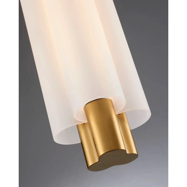 Szklana lampa wisząca tuba OSMO ST-15038P-1 LED 9W 3000K nad stół mosiądz