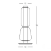 Ledowa stołowa lampa 23060 LED 7W 3000K szklana klepsydra złoty