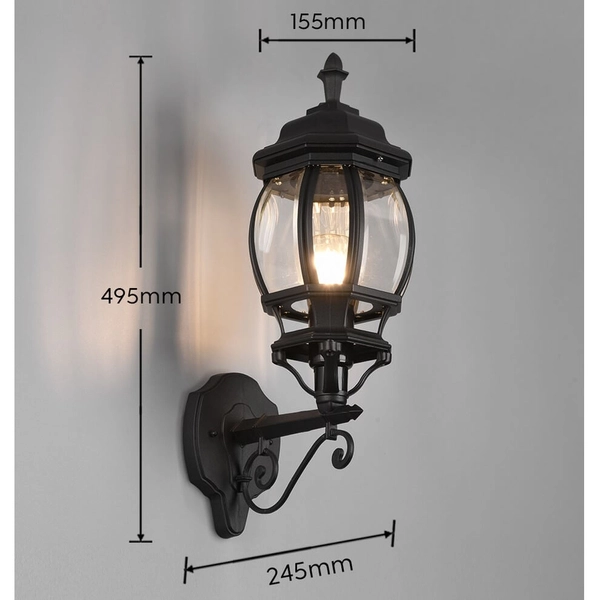 Loftowa lampa elewacyjna Elvo 206967132 do ogrodu IP23 czarna