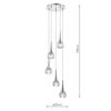 Kryształowa lampa wisząca Lyall LYA0550 Dar Lighting metal chrom